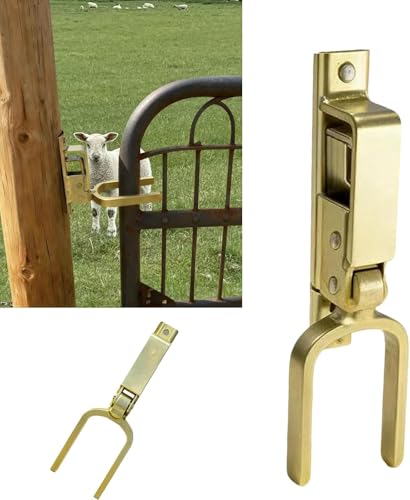 Instant Locking Gate Latch – Heavy-Duty One-Hand Gate Latch for Farm, Ranch & Backyard | Automatic Spring Lock, Rust-Resistant Steel, Easy Install on Wood, Metal & Pipe Gates(1PCS