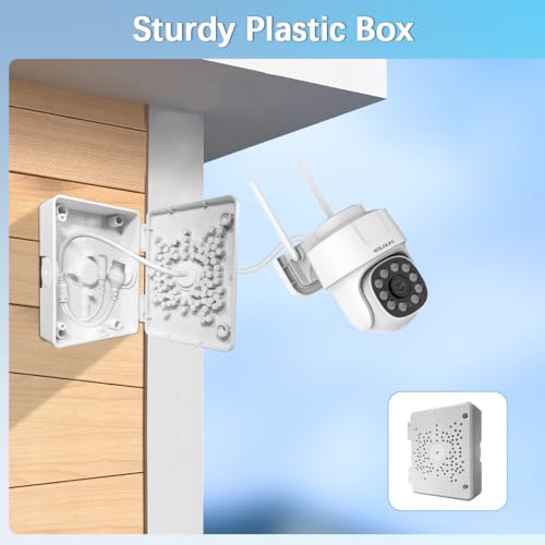 【Compatible with PTZ Cameras】 Security Camera Junction Box, Outdoor IP65 Waterproof CCTV Mounting Bracket, ABS Plastic Cable Concealment Box(8 Pack) - size: 8 Pack