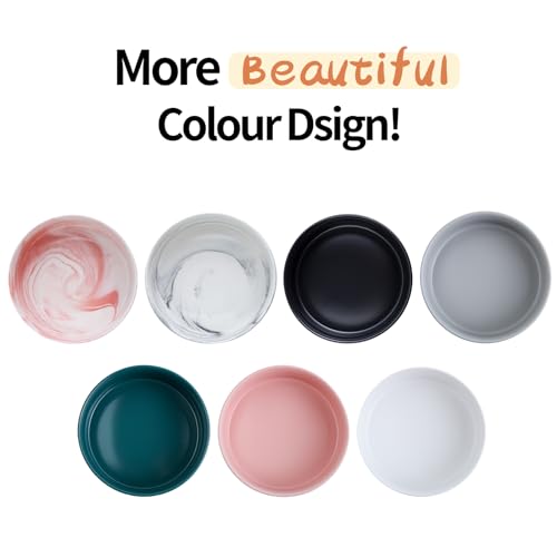 Pink Raised/Elevated Ceramic Dog Bowl for Medium Large Sized Breeds,Large Dog Food Water Bowl with Stand,8 in Non Slip Heavy Weighted 1800ml/ 7.6 Cups/60 OZ - color: Pink, size: 8 in
