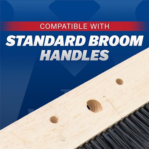 MARSHALLTOWN 48 Inch Wood Backed Concrete Broom, Polypropylene Bristles, Assembled in USA, 848 - style: 48 Inch