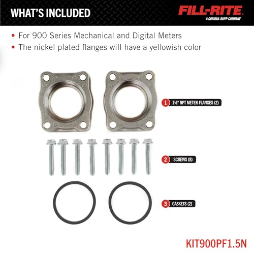 Fill-Rite KIT900PF1.5N Kit, 900 1 1/2" NPT Meter/Flange Nickel - style: 900 1.5" Mounting Kit