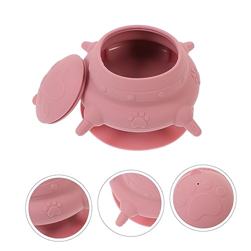HEMOTON Silicone Puppy Milk Feeder Bowl with Teats Breastfeeding Tool for Newborn Pets Durable and Reusable for Puppies and Kittens Portable and Convenient Feeding