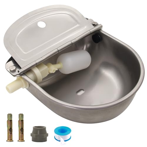 Automatic Dog Feeder Trough Bowl Dispenser Waterer for Pet Dog Horse Cattle Goat Sheep Water Stainless Steel Farm Tool