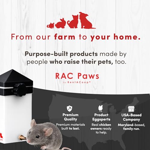 RAC Paws by RentACoop 32oz (1 Liter) Small Animal Drinker with No-Drip Brass Nozzle - Suitable for Small Pets, Bunnies, Hamsters, Guinea Pigs, Hedgehogs, Rabbits, Chinchillas, Mice and Rats - size: 32 OZ