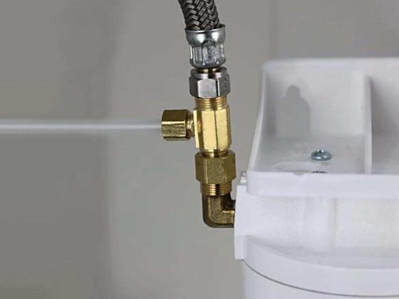 TT FLEX Brass Angle Stop Add-A-Tee Valve, 3/8 Inch Compression Inlet X 3/8 Inch Outlet, Pack of 4