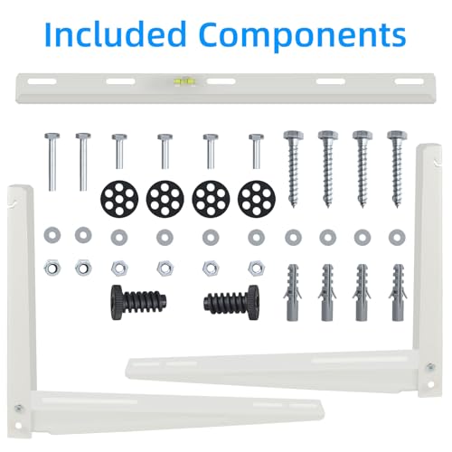 Qualward Mini Split Wall Mounting Bracket for Universal Ductless Air Conditioners, Heavy Duty Support Bracket for AC, Heat Pumps Compressors 9000-36000 BTU - size: 9000-36000 Btu