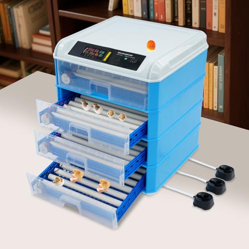 Fully Automatic Incubators for Hatching Eggs,Egg Incubator with Auto Egg Turning and Auto Humidification, Temperature Control for Chicken Duck Quail Eggs (200-240eggs)