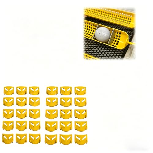 Egg Spacers and Positioning Clips for Chicken Eggs, Fits Maticoopx Automatic Incubator, Roller Tray Stabilizer for Stable Incubation (Grey, Set of 30) (Yellow) - color: yellow
