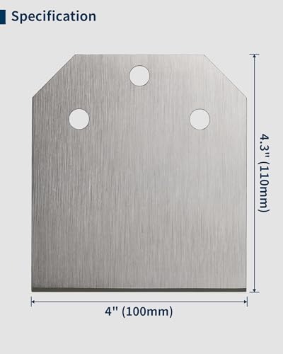 SDS Plus Floor Scraper with 2pcs Replaceable Blades, Firecore 4 Inch wide Thinset Removal Chisel Bits for SDS Plus Rotary Hammer Drill Power Tool, Flat Steel Shovel Tile Ceramic Vinyl Adhesive Remover - style: Floor Scraper with 2 Blades