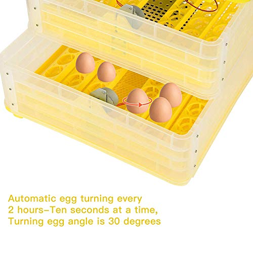 SUNCOO Digital 96 Egg Incubator for Hatching Eggs with Automatic Turner Intelligent Temperature & Humidity Control for Chicken Ducks Goose Birds Hatching Poultry Hatcher W/Three Output Channels
