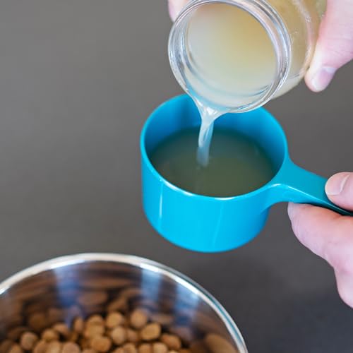 Messy Mutts Melamine Dog Food Scoop (1 Cup Capacity) | Measuring Cup for Animal Food | Features 1/2 Cup Indicator Line | Small or Large Dog Food Scooper | Dishwasher Safe | Watermelon - color: Watermelon