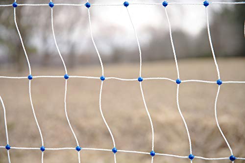 Starkline Electric Poultry Netting Kit w/AC Energizer - 48"x82' White/Blue Poultry Netting - (12/48/3) All-in-One Electric Fence Kit for Backyards, Homesteads, Ranches or Farms