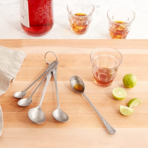 Barfly Measured Bar Spoon Set of 5, Vintage - size: Set of 5 (0.5 tsp, 1 tsp, 1.5 tsp, 2 tsp, 3 tsp)
