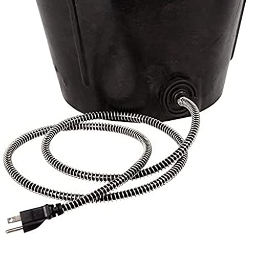 Farm Innovators Rubber 3 Gallon Flat Back Heated Bucket with Metal Handle, Built in Thermostat, and Concealed Heating Element, 70 Watt (4 Pack) - color: 3 Gallon, size: 4 Pack