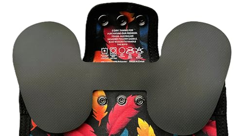 DOWN UNDER OUTDOORS 2 Pack Medium-Large Chicken Saddles with Adjustable Straps, Chicken Apron, Poultry Saver, Pet Supplies, Including Shoulder Covers (Feathers and Flora) - color: Feathers and Flora