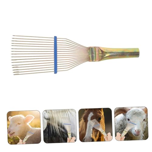 VICASKY Multi Purpose Grooming Rake for Sheep Goat Care Gentle Wool Comb Brush for Horse Hair pet Hair Removal Tool Design Easy to Lightweight