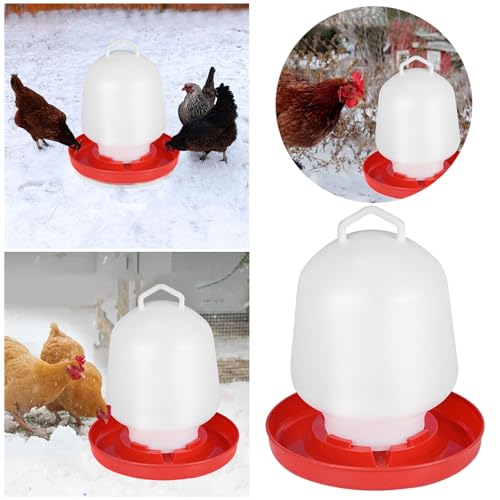 Large Chicken Waterer, 15L Heavy Duty Hanging Large Capacity Baby Chick Waterer,Plastic Durable No Spill Chicken Water Dispenser for Quail Ducks Turkeys Ducklings Baby Chicks Chickens