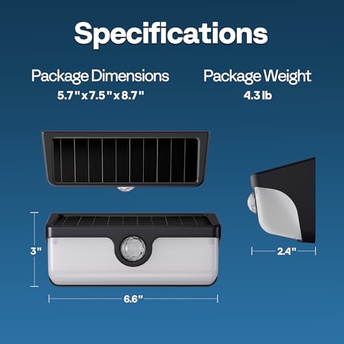 VIVOHOME Linkable Solar Lights Outdoor, 2500LM Motion Sensor Wall Lights with Diffuser for Extra Wide Lighting, IP65 Waterproof, Solar Powered for Fence Garden, Patio, Porch, Yard, 6 Pack - size: 6 Pack