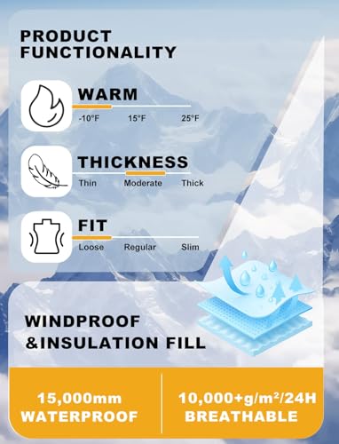 GSOU SNOW Men Women Snowboard Pants-Baggy Ski Snow Bibs | 15K Waterproof Overalls,Insulated Windproof Breathable,Detachable Shoulder Straps - color: Army Green, size: Small