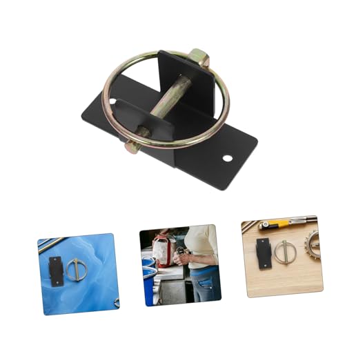 Heavy Duty Steel Bucket Hook Quick Release Bucket Hanger Featuring Safety Pin Black Steel Construction for Horse Stalls and Livestock Feeding for Barn Utility Needs