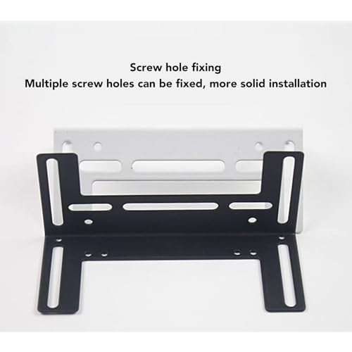 Computer Cooling Fan Mounting Bracket, Stainless Steel Bracket with Multiple Screw Holes for 80mm 92mm 120mm Case Fans PC Cooling System Enhancement (Black)
