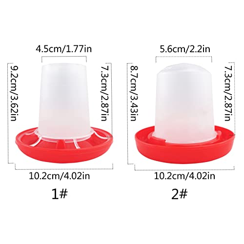 Chick Feeder and Waterer Set, 1L Baby Chicken Waterer Feeder, Baby Chicken Starter Kit, Hanging Poultry Drinker Quail Feeder, Small Coop Water Dispenser for Chickens, Turkeys, Ducks (Small Waterer) - color: Small Waterer