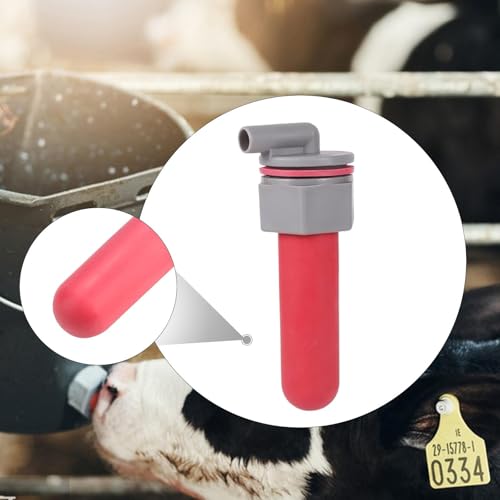 Calf Feeder Pacifier, Soft Feeding Teat, Anti Backflow with Fixed Base Drinking Nipple for, Lamb, Donkey Feeding Device