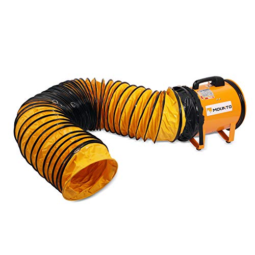 MOUNTO COMBO Heavy Duty Cylinder Fan with 25-foot Vinyl Hose (8inch) - size: 8inch