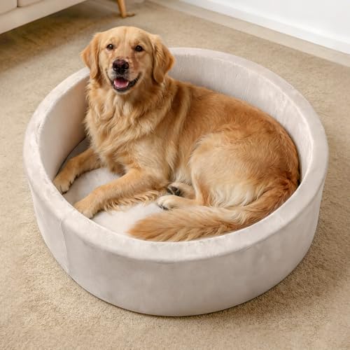 39 Inch Round Dog Bed Ball Pit, Indoor Playpen for Cats and Small Dogs, Dual Use Pet Play and Rest Area, Gray (Balls Not Included) - color: Gray