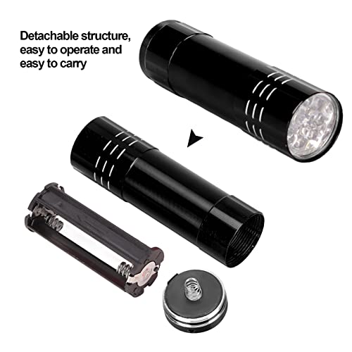 Rechargeable LED Egg Candler with Brightness Non Slip Base Portable Candling Lamp for Chicken Quail Duck and Goose Eggs - color: Black
