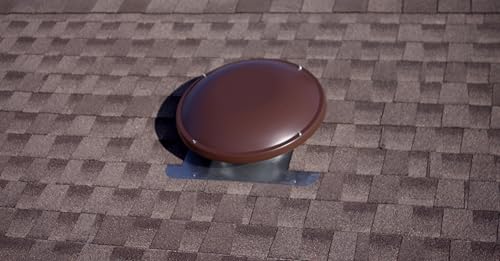 Master Flow GAF 1000 CFM Brown Power Roof Mount Attic Vent: Efficient Ventilation and High Airflow Capacity at the rate of 1,000 cubic feet per minute for attic spaces upto 1,600 square feet - color: Brown