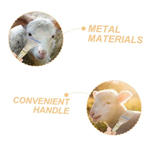 Wire Goat Wool Hair Brush Deshedding Tool for Sheep Cattle Horses Lightweight Grooming Rake for Wet Dry Use Easy to Clean Livestock Brush for Fluffy Animals