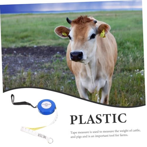 Animal Weight Tape Measure 2.5m for Pig, Cattle, Goat – Blue Sturdy Body Measuring Tape for Livestock Girth and Weight Estimation Style