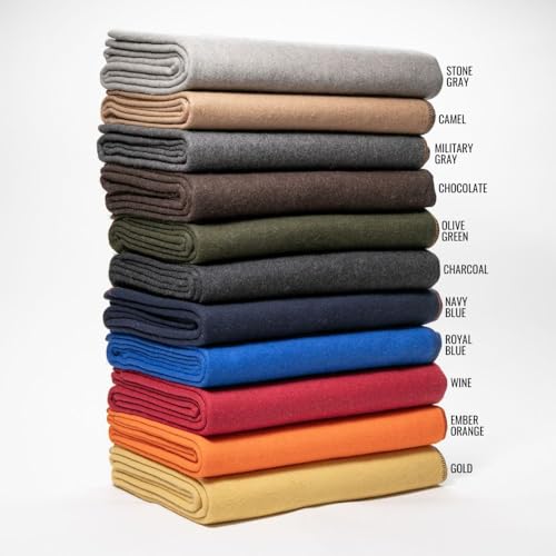 Arcturus Military Wool Blanket - Warm, Thick, Washable - Great for Outdoors, Camping, Stadium Blanket, Picnics, Travel - Car & Bushcraft Survival Kits - color: Chocolate