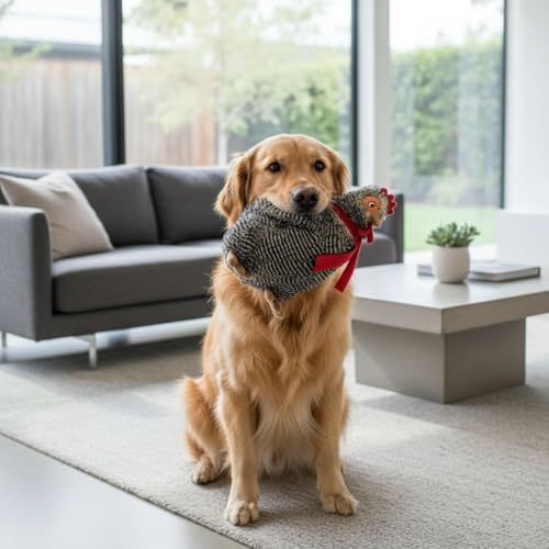 Fuzzl Plush Super Soft Big Cheeky Chuck Chicken Dog Toy & Comforter β Cuddly Plush with Squeaker, Gentle Dog Toy for Puppies & Small to Medium Dogs - style: Jumbo Chicken