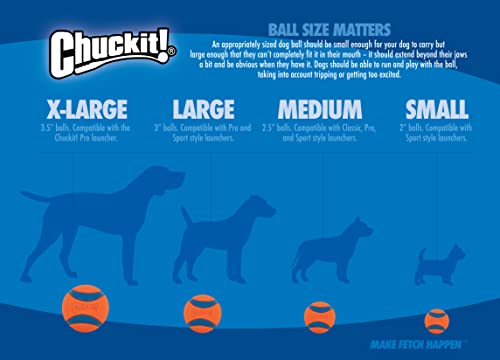 Chuckit! Ultra Ball Dog Toy - for Dogs 100+ lbs - Made from Durable Rubber - Super Bouncy - Floats in Water - 3.5-inch Diameter - Size XL (Pack of 2) - color: Ultra, size: XL (Pack of 2)
