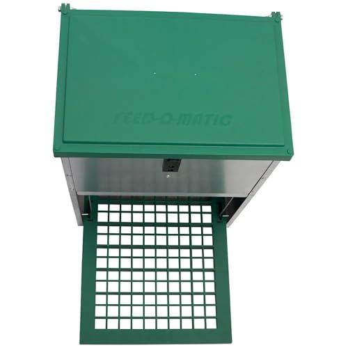 Hatching Time 44 lb Treadle Poultry Feeder – Heavy-Duty Chicken Feeder with Weight-Activated Pedal – Galvanized, Rodent-Resistant, Outdoor Use – Ideal for Medium to Large Backyard Flocks - size: 44 Pound