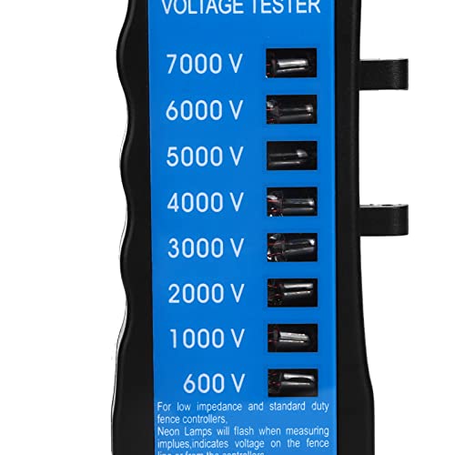 Electric Fence Tester Light Voltage Detection, Portable ABS Fence Voltage Tester, 7000V Electric Fence Tester for Farm