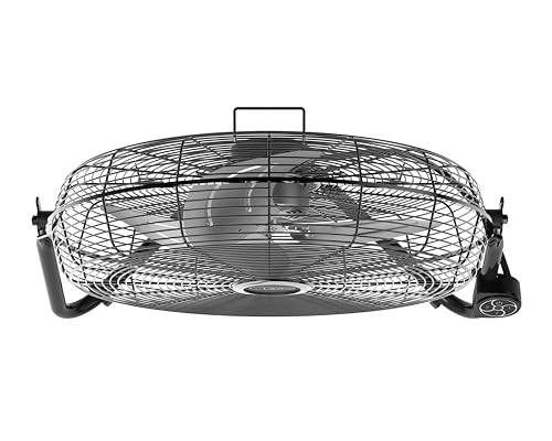 Lasko 20" Black High Velocity Wall Mount Fan with Pivoting Head - 3 Speeds, Remote Control, Ideal Wall Mount Fan or Floor Fan for Home, Garage, Attic, H20660