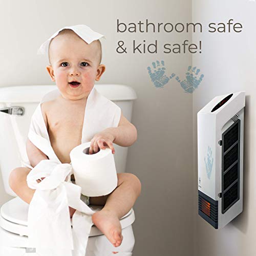 Heat Storm Wave Floor to Wall Infrared Space Heater with Attachable Feet, Remote Control, Built in Thermostat, 500-1000 Watts, 13x4x17 in, With Feet - color: With Feet