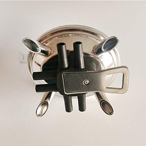 Milk Claw Milking Claw Milk Collector Milking Part Accessory with Multi Manifolds Connectors Easy to Use Durable for Cow Goat 240CC Stainless Steel Base PC Lid