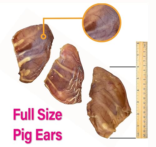 Scoochie Pet Brazilian Pig Ears - All-Natural, 75 Pack Pig Ears for Dogs - size: 75 Count