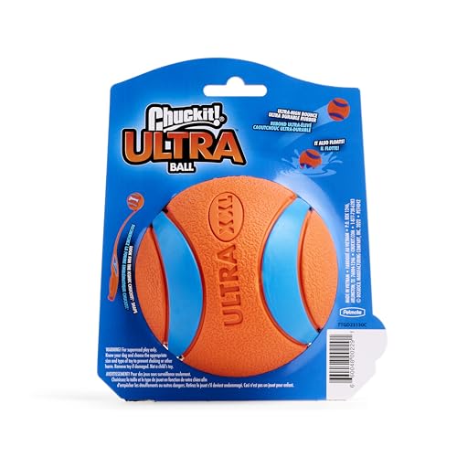 Chuckit! Ultra Ball Dog Toy - Size XXL - For Dogs 100+ lbs - Made from Durable Rubber - Super Bouncy - Floats in Water - 4-inch Diameter - Pack of 1 - color: Ultra, size: XXL
