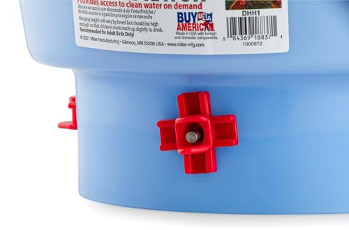 Little Giant® Deluxe Hen Hydrator | 1 Gallon | Gravity Fed Poultry Waterer | Durable Water Dispenser for Flocks | Made in USA