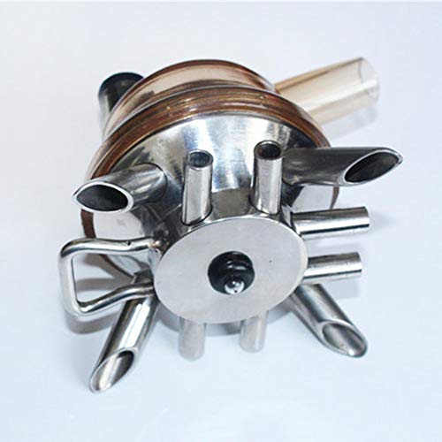 Milk Claw Milking Claw Milk Collector Milking Part Accessory with Multi Manifolds Connectors Easy to Use Durable for Cow Goat 160CC Stainless Steel Base PSU Lid