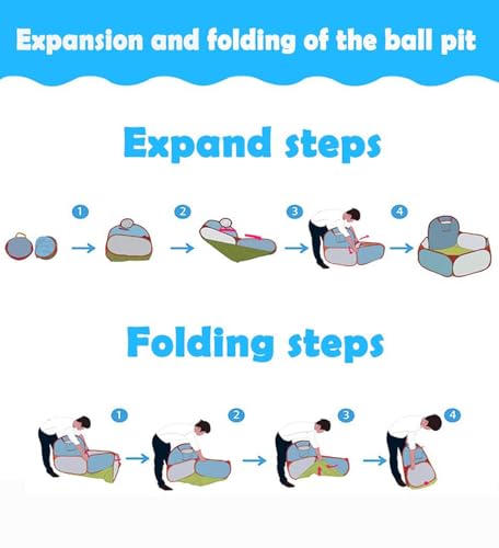 Kids Ball Pit, Pop Up 3+Children Play Tent, Toddler Ball Pool Baby Crawl Playpen with Basketball Hoop, Portable Toys for Girls Boys, 4 ft / 120 cm, Balls Not Included, Ocean - style: Ocean