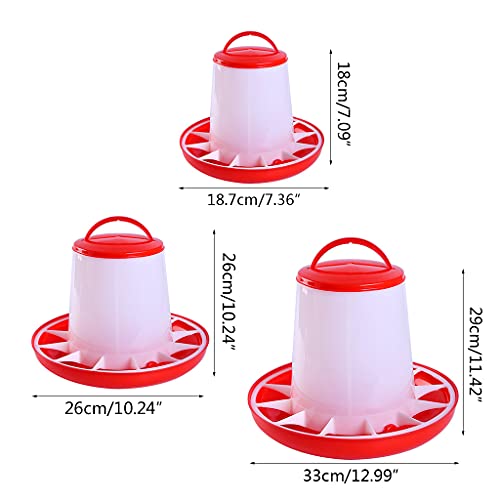 Chick Feeder and Waterer Set, 1L Baby Chicken Waterer Feeder, Baby Chicken Starter Kit, Hanging Poultry Drinker Quail Feeder, Small Coop Water Dispenser for Chickens, Turkeys, Ducks (3KG Feeder) - color: 3KG Feeder