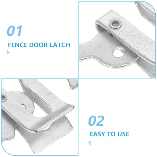 CHILDWEET 5pcs Pig Enclosure Door Lock Kit for Nursery Beds and Farrowing Crates, Galvanized Iron Swine Fence Gate Latch with Reliable Locking for Farm Applications