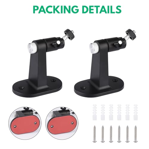 2Pack Adjustable Security Wall Mount Bracket for Ring Stick Up Cam & Ring Outdoor Cam Plus, Perfect View Angle for Your Surveillance Camera System - Black - color: Black