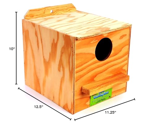 Ware Manufacturing Nest Box, Perfectly Sized for Cockatiels, Natural Wood